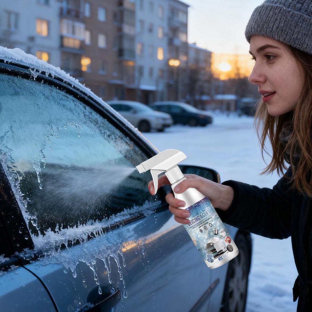 Deicer for Car Windshield 60ml Auto Ice Remover Vehicle Snow Melting Liquid for Trucks RVs SUVs Sedans Drivers Adventure Seekers