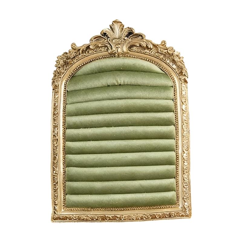 

Ornamental Resin Jewelry Holder Antique Theme Earring Organization Decorative Shelf Perfect for Home and Shop Displays S зелений