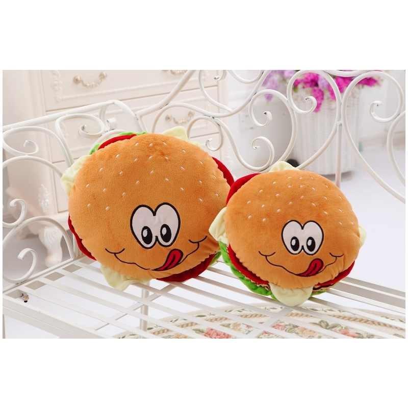 Hamburger Plush Expression Toy Cartoon Stuffed Doll Cushion Gift Decoration