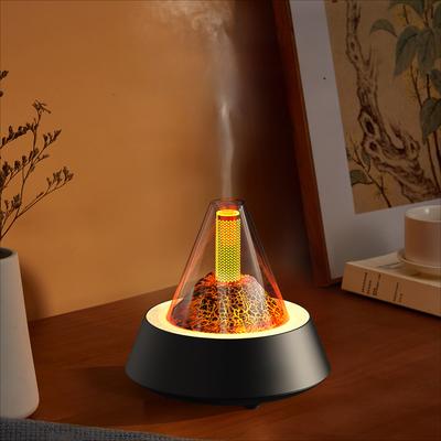 1Pc New Colorful Simulated Volcano Aromatherapy Machine Household Automatic Fragrance Machine Plug-in Aromatherapy Machine Humidifier