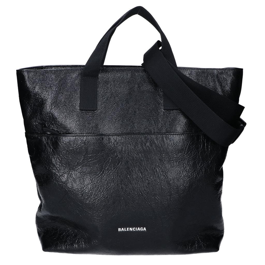 Balenciaga 638804 1VG87 Arena Lambskin Explorer Tote Bag blackUsed