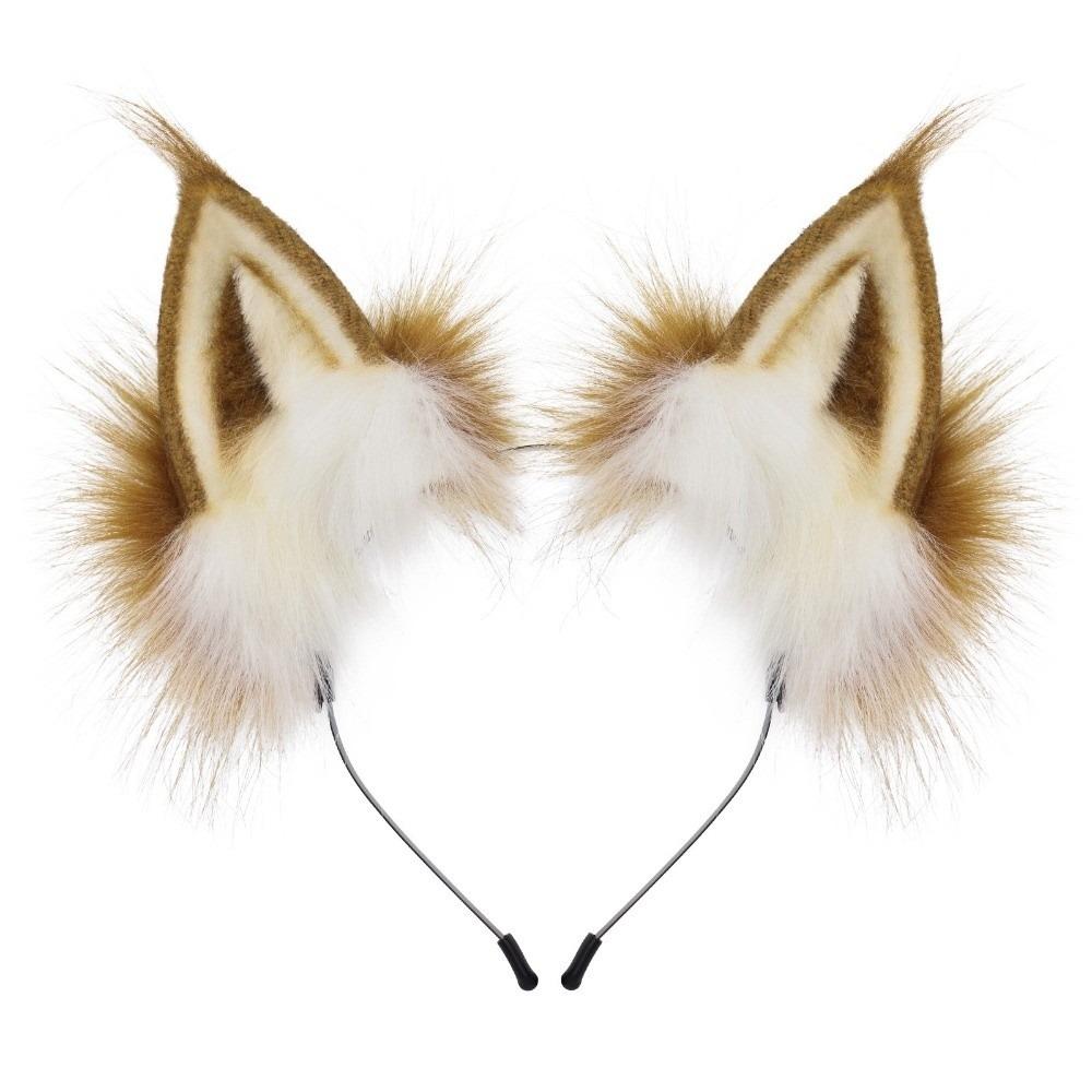 Animals Cat Ears Headband JK Furry Cosplay Headwear Sweet Wolf Dog Hair Band Halloween