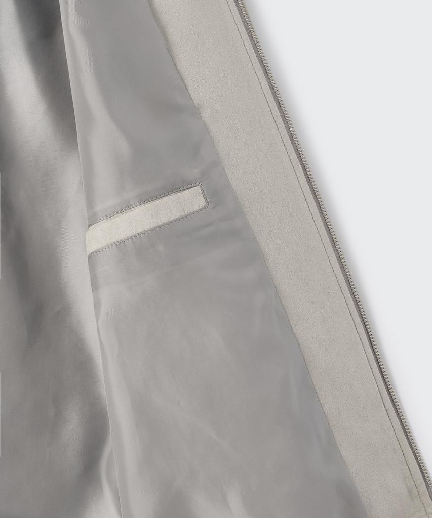 MUSINSA STANDARD Synthetic Suede Minimal Blouson Jacket [Light Grey]