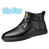 Warm Plush Fur Winter Boots New Arrival Men's High Top Shoes New Non-Slip Lace-Up Sneakers Leisure Walk Male Outdoor Basic Boots