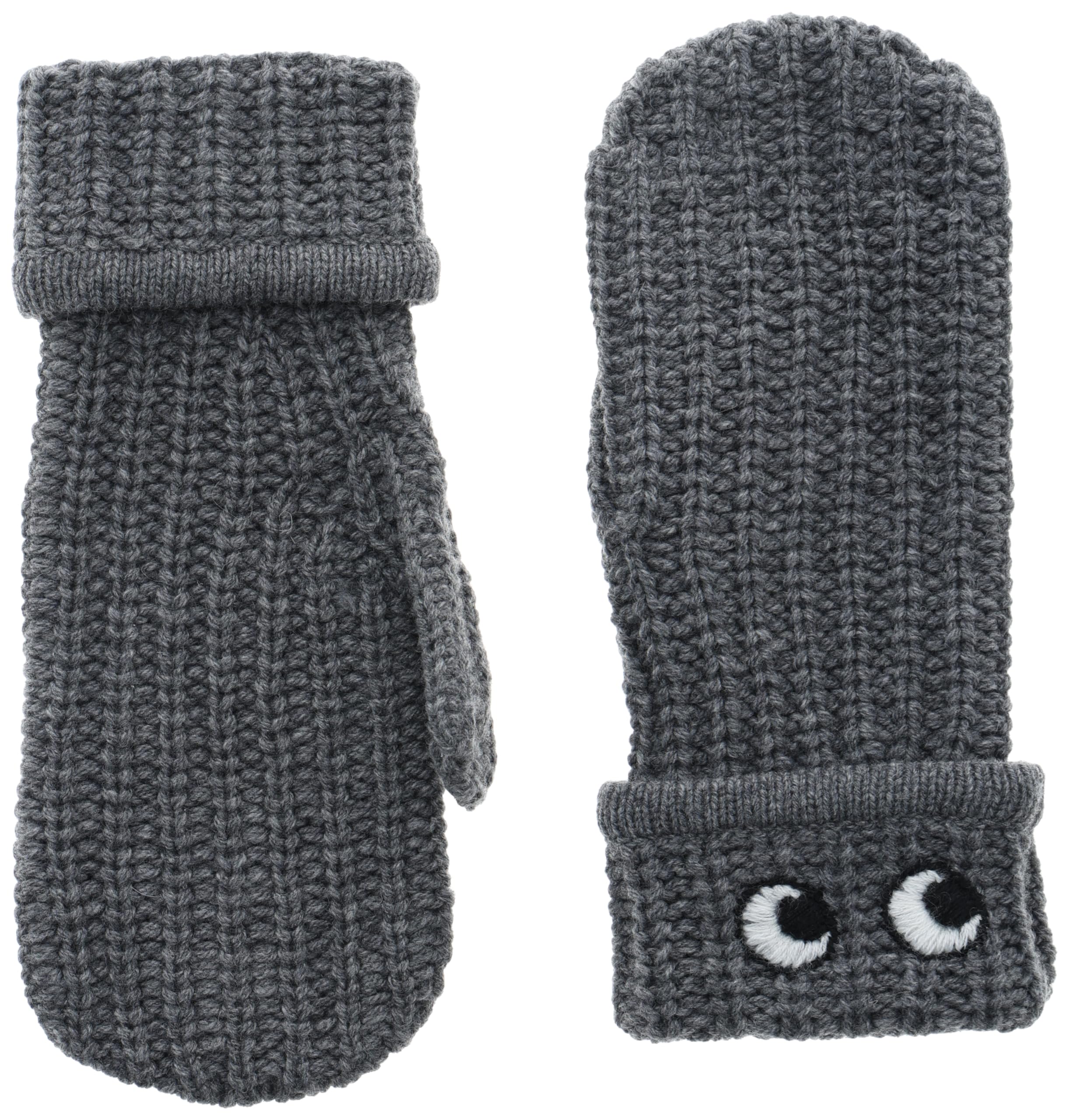

Anya Hindmarch Eyes Mittens in Soft Wool Charcoal [Used]
