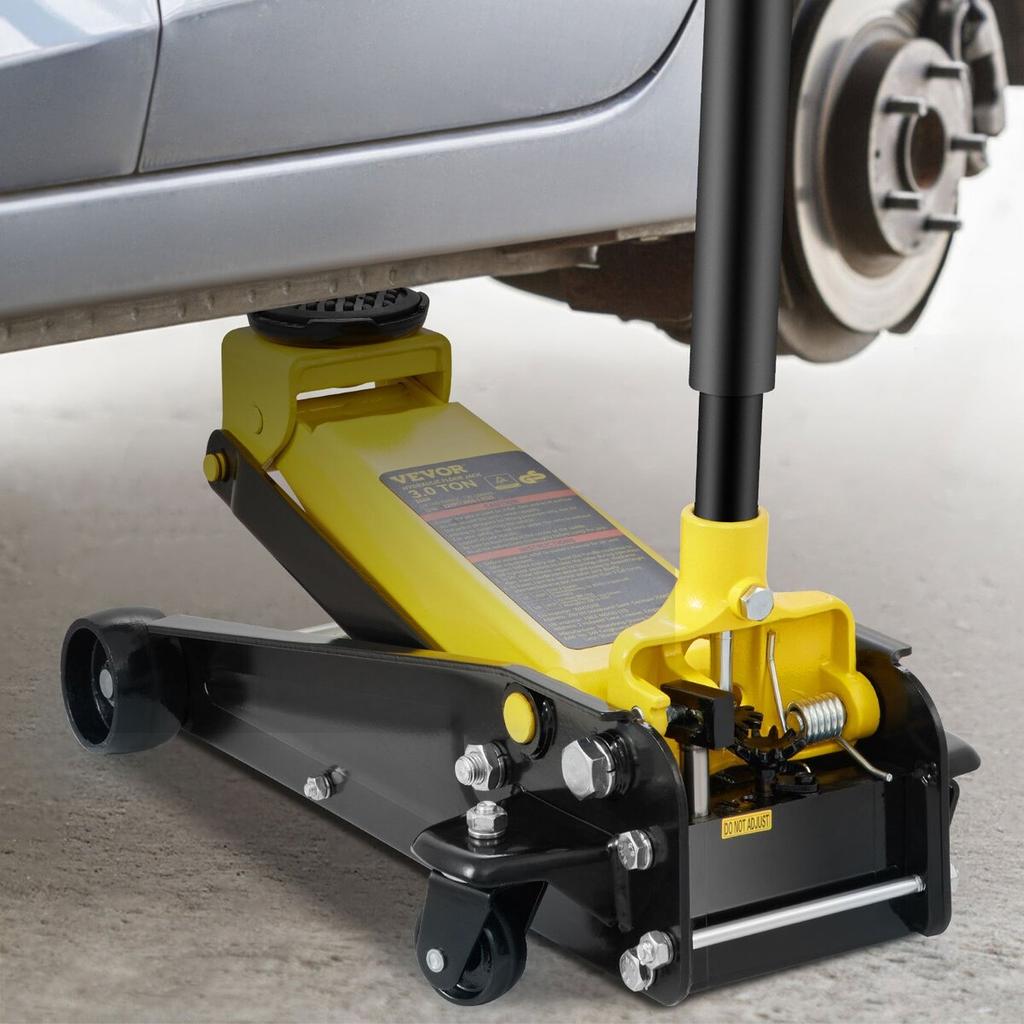 Low Profile Floor Jack 3 Ton Heavy Steel Single Piston Hydraulic Pump