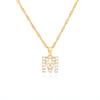 New English letter necklace plated with real gold and slightly inlaid with zircon letter pendant stainless steel chain