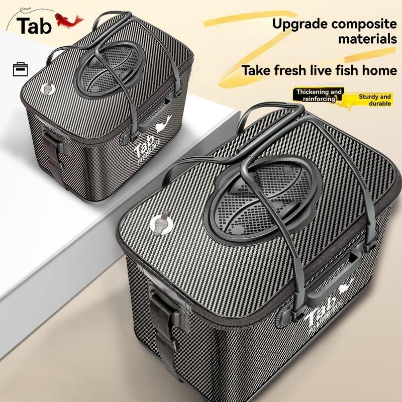 

Стильное литьевое основание с карбоновым узором, ведро для рыбы для многофункционального рыболовного снаряжения