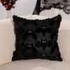 Square Throw Pillow Cover Ghost with Pumpkin Cushion Covers Plush Pillow Case  Halloween Decor