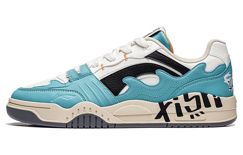 Li Ning Yuebai Ocean Износостойкие Дышащие Низкие Кеды для Скейтборда Мужские Синие AGCT415-2 43.5