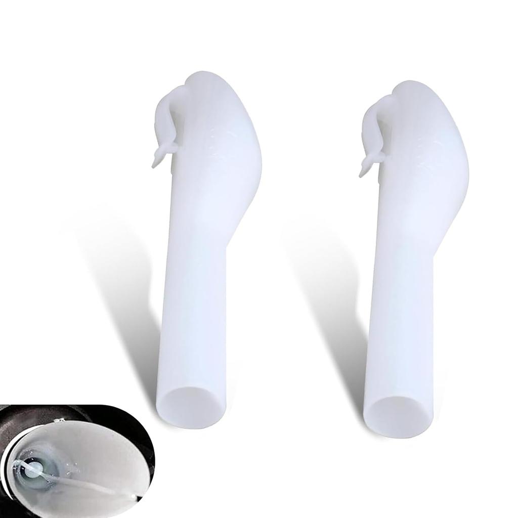 2 PCS Fuel Tank Funnel Tube, Capless Gas Tank Funnel Tube, OEM 8U5A-17B068-EB 1782177 1833948 2050651, Compatible with Select Ford Models (White)