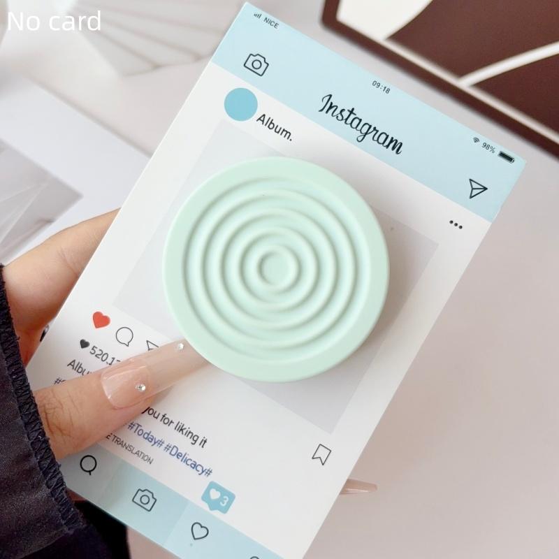 Macaroon Color Ripple Cute Magnetic Stands For iPhone 18 Samsung For MagSafe Expandable Phone Holder Foldable Ring Support