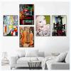Abstract Figure Line Picasso Canvas Painting Posters and Prints Nordic Wall Art Pictures Home Living Room Murals Decor