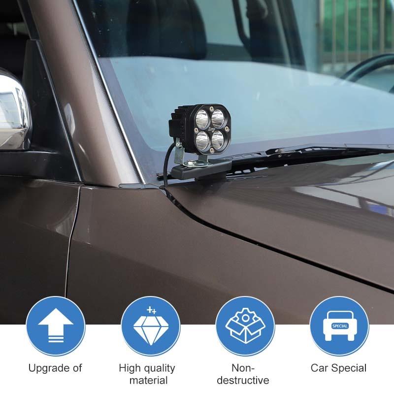 Car Hood Lamp Bracket Light Rack Shelf For Mitsubishi PAJERO 2007-2021 Metal Car Accessories