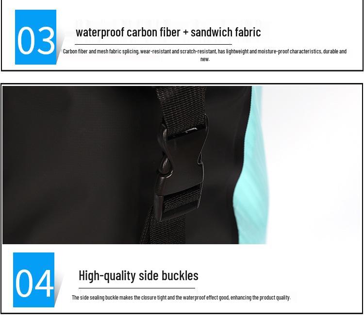 Waterproof Outdoor Drifting & Canyoning Backpack - Double Shoulder Barrel Bag for Beach & Storage.