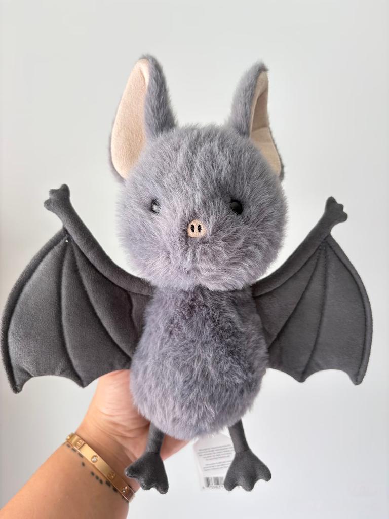 Jc Brooks Bat Cute Grey Bat Plush Toy Soft Stuffed Animal Kawaii Halloween Gift For Kids Collectible Furry Doll For Home Decor