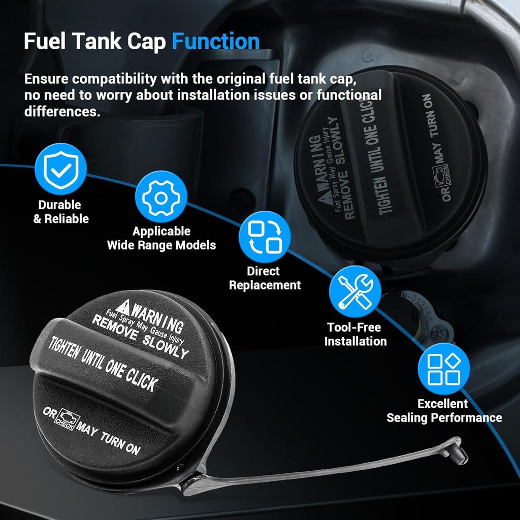 31010-3L600 Gas Cap For Hyundai Kia - 2004- Elantra, 2006- Accent Sonata, 2007- Santa Fe, 2009-2016 Genesis, 05-19 Tucson Optima, 06-19 Sportage,