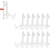 Clear Plastic Acrylic Easels Table Top Plate Holder Dish Bowl Racks Photos Picture Frame Folding Stand Storage Home Decor Holder