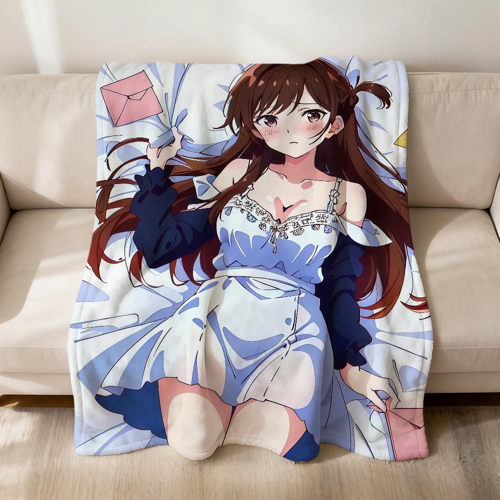 Anime Fanart Girl M-Mizuhara Chizuru Flannel Soft Warm Plush Blanket Sofa Living Room Pet Hogar Bedroom Gift Home Car Portable