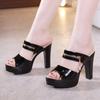 Fashion Women'S Shoes Patent Leather Slippers Female Sandals Casual Slip-On Fretwork Cut-Outs Mixed Colors 2025