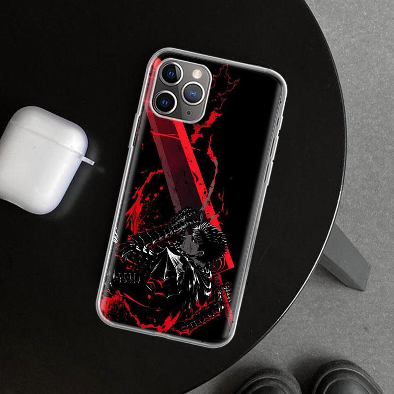 Guts B-Berserks Anime Phone Case Cover for iPhone 11 12 13 Mini 14 15 Plus 16 Pro Max 17 Air 7 8 + SE Art Customized Fundas 11 1
