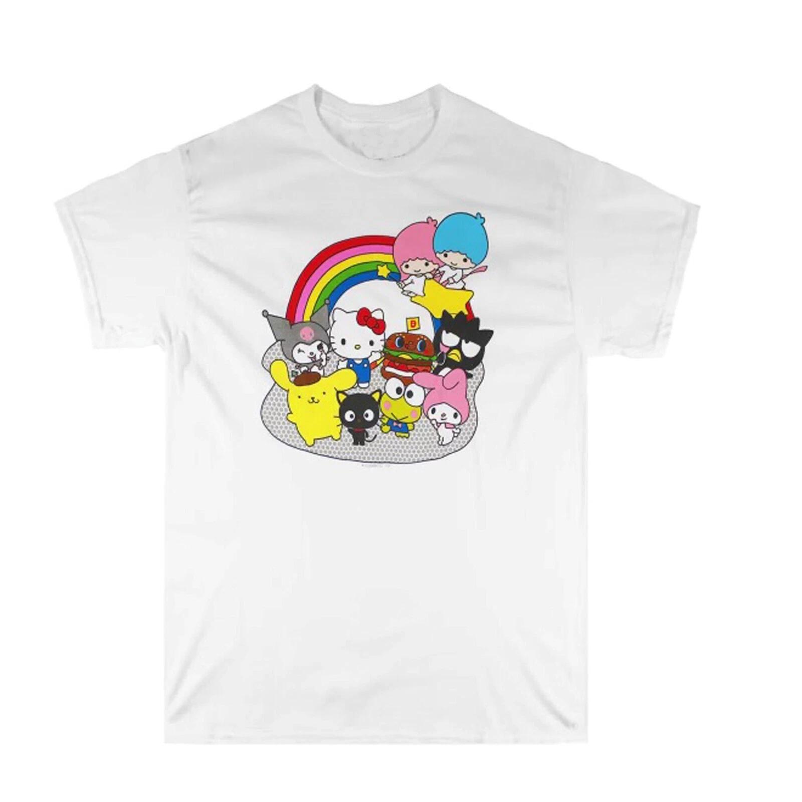 

Hello Kitty and Friends Men s White Graphic Print T-shirt - NWT S