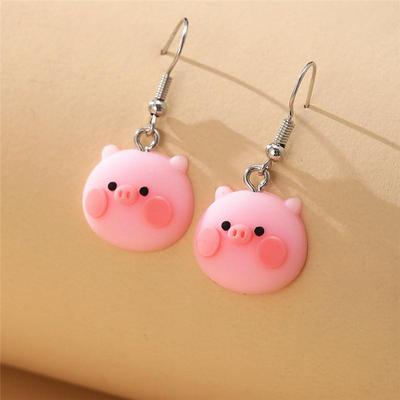Lovely Cartoon Duck Hook Earrings Funny Resina Charms Animals Ear Jewelry For Women Girls Party Gifts