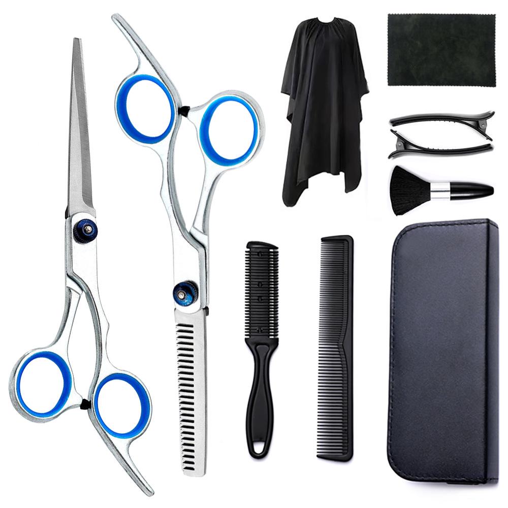 Hairdressing Scissors Set: Colored Straight-Tooth & Thinning Bangs Scissors for Professional Stylists