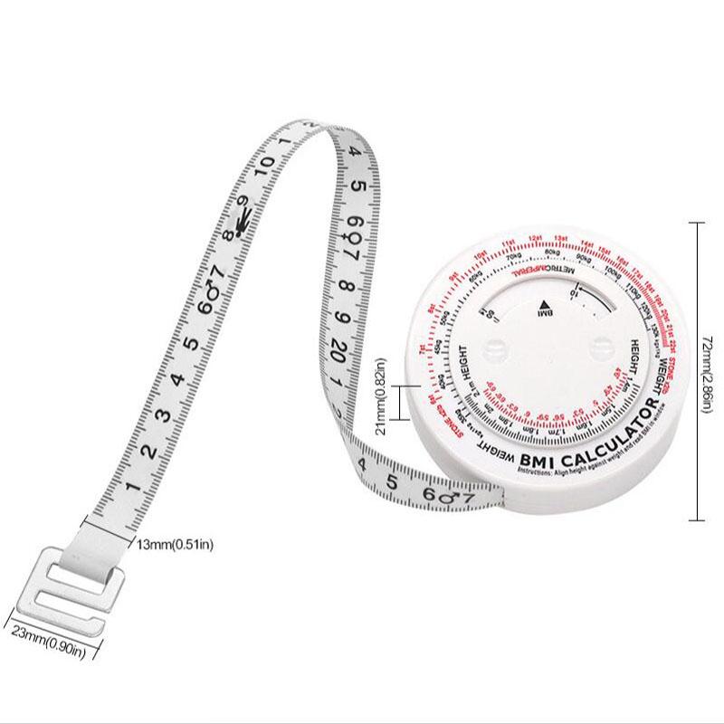 BMI Kalkulator Automatisk Teleskopisk Målebånd Kroppsmålebånd Centimeter Søm Linjal Verktøy