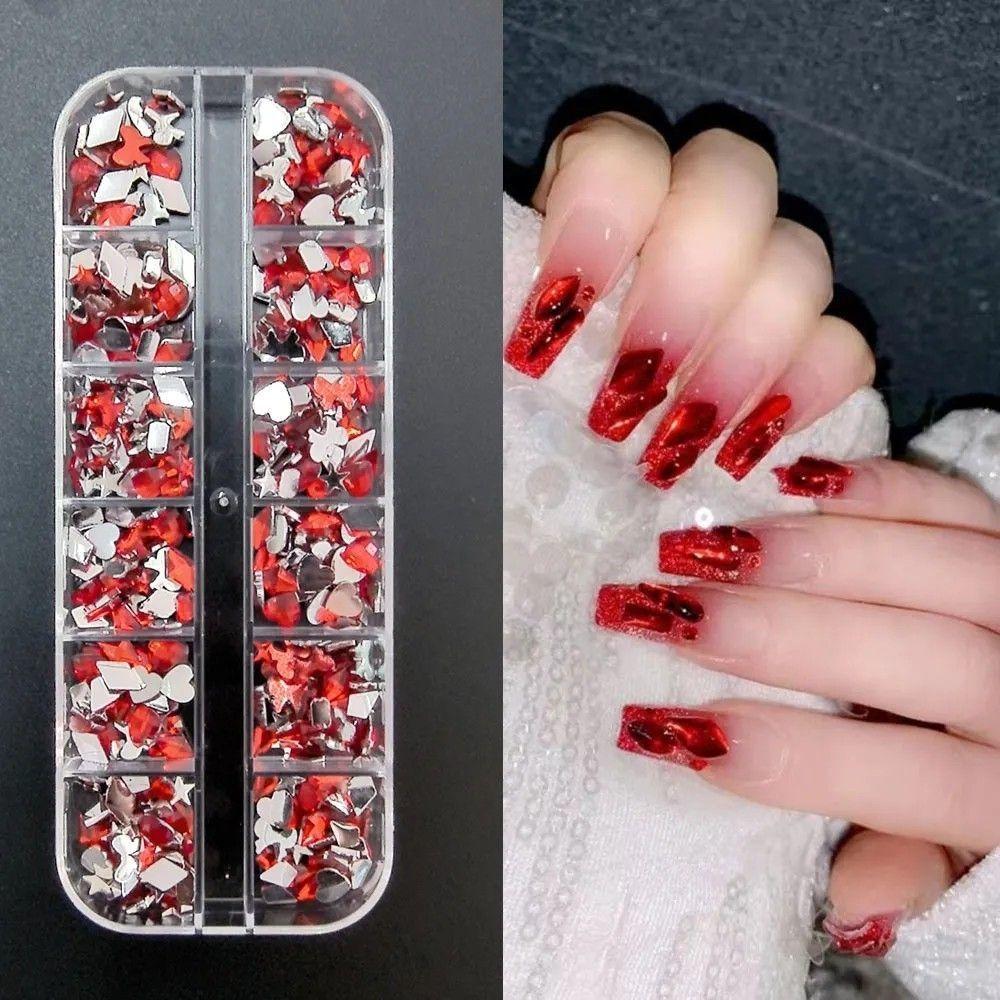Nail Art Accessories Mini Nail Drills Color Special-Shaped Flat Bottom Drills White Pink Champagne Super Flash Nail Accessories