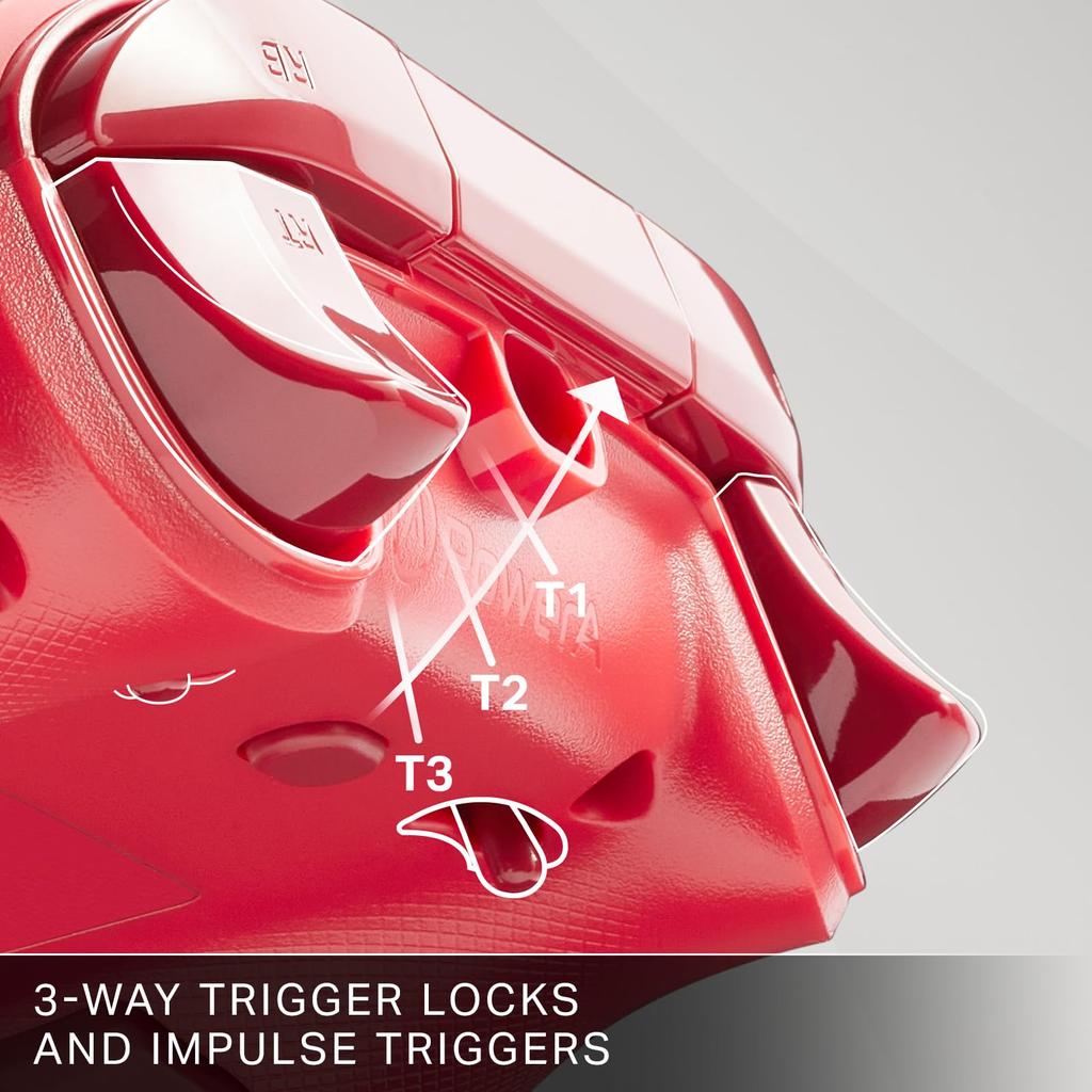 Jahr PowerA Advantage Wired Controller für Xbox Series Rot Doppelte Vibrationsfunktion für Xbox Series PC Windows [2 Garantie] XS - XS 10/11 (Offiziell