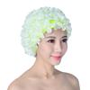 Cuffia da nuoto impermeabile per adulti, fatta a mano, a forma di fiore, petali, alta elasticità, per la cura dei capelli, da donna