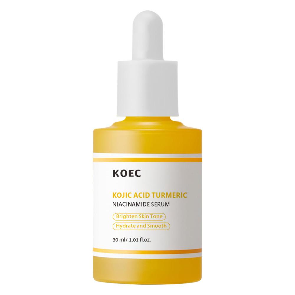 KOEC Kojic Acid Turmeric Serum 30ml Face Moisturizer Brightening Serum with Niacinamide Oil Control