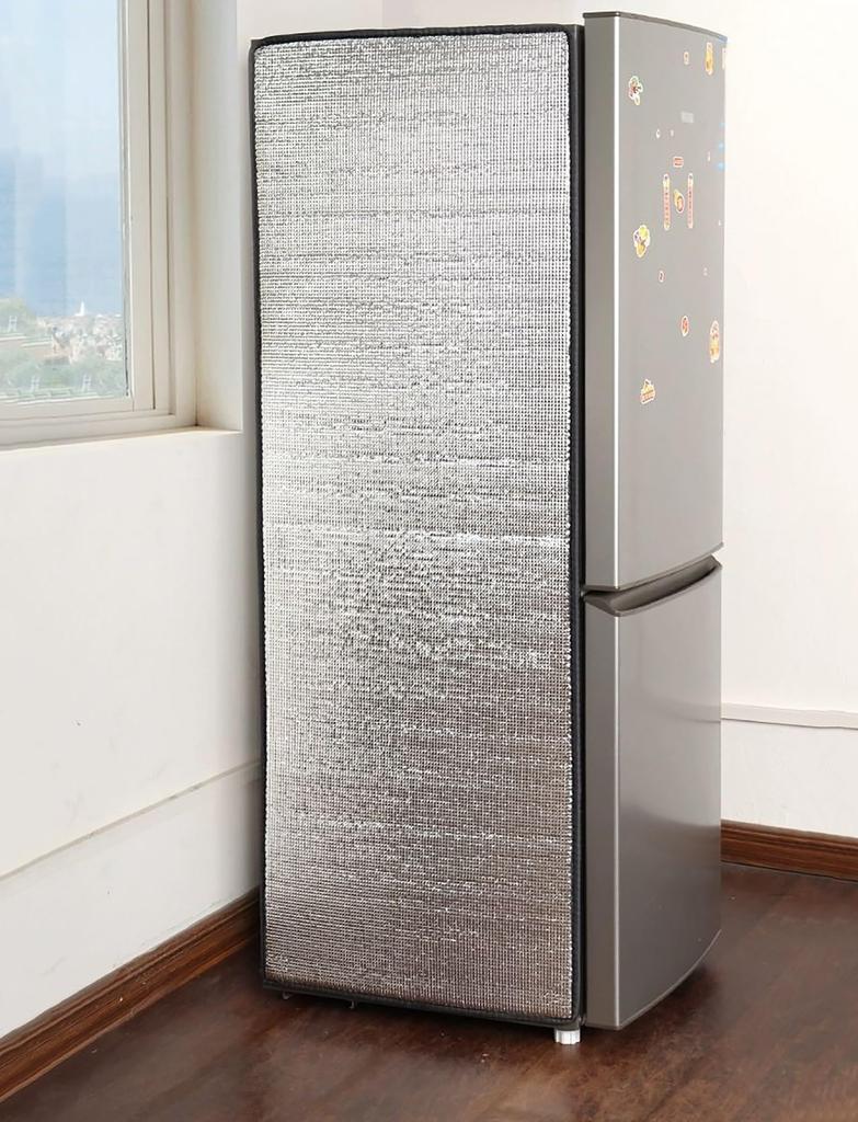 Thermal Insulation Film 50x80cm Aluminum Foil Cover with Magnetic Edge for Refrigerator Freezer Sunshade Window Heat Shield Waterproof Foldable
