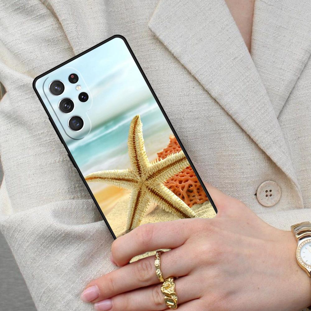 Summer Beach Relax Starfish Ocean Sky Sun Cell Phone Case for Samsung Galaxy S26 Ultra S25 S24 S23 S22 S21 S20 Note10 Cover