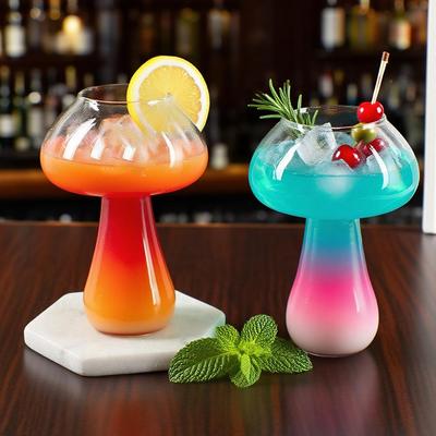 Round Head Mushroom Cup High Borosilicate Heat-resistant Glass Mug Creative Shape Cocktail Glass
