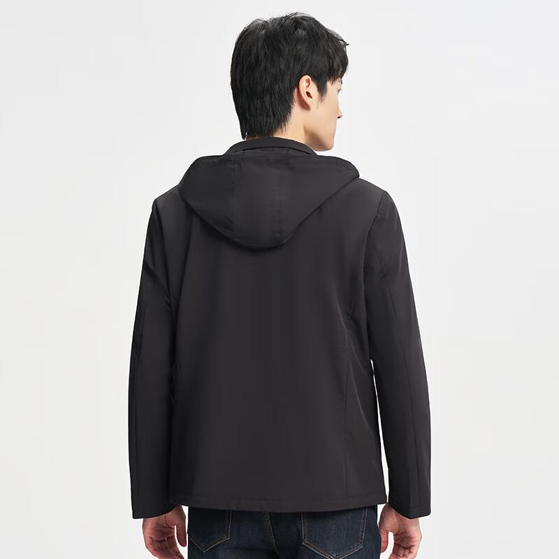 Herren Frühling Winddichte Jacke mit abnehmbarer Kapuze