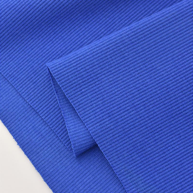 Tecido Canelado Algodão Elastano Tricô Elástico Punho Cós Perna Braços Moletom Parte Inferior Camiseta Tops Acabamento Canelado Jersey Tecido Canelado