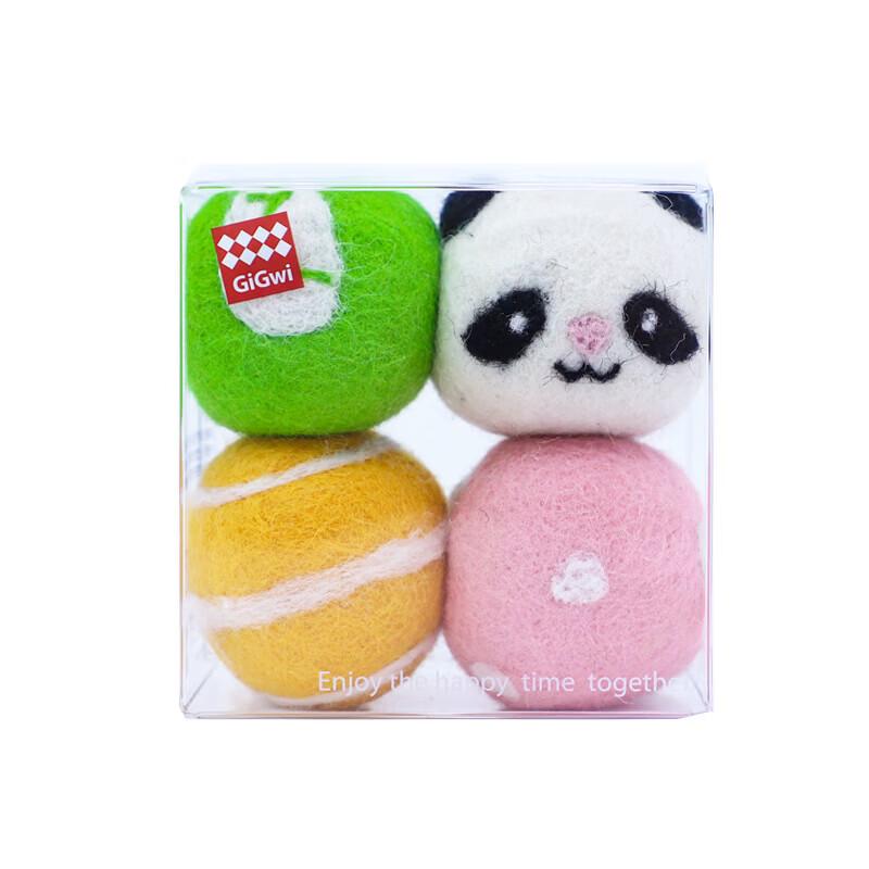Panda Wool Ball Cat Toy - 4 Pack