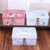 1Pc Lockable Storage Box Desktop Home Use Tinplate Can Money Box For Kids Waterproof Portable Secret Safe Box