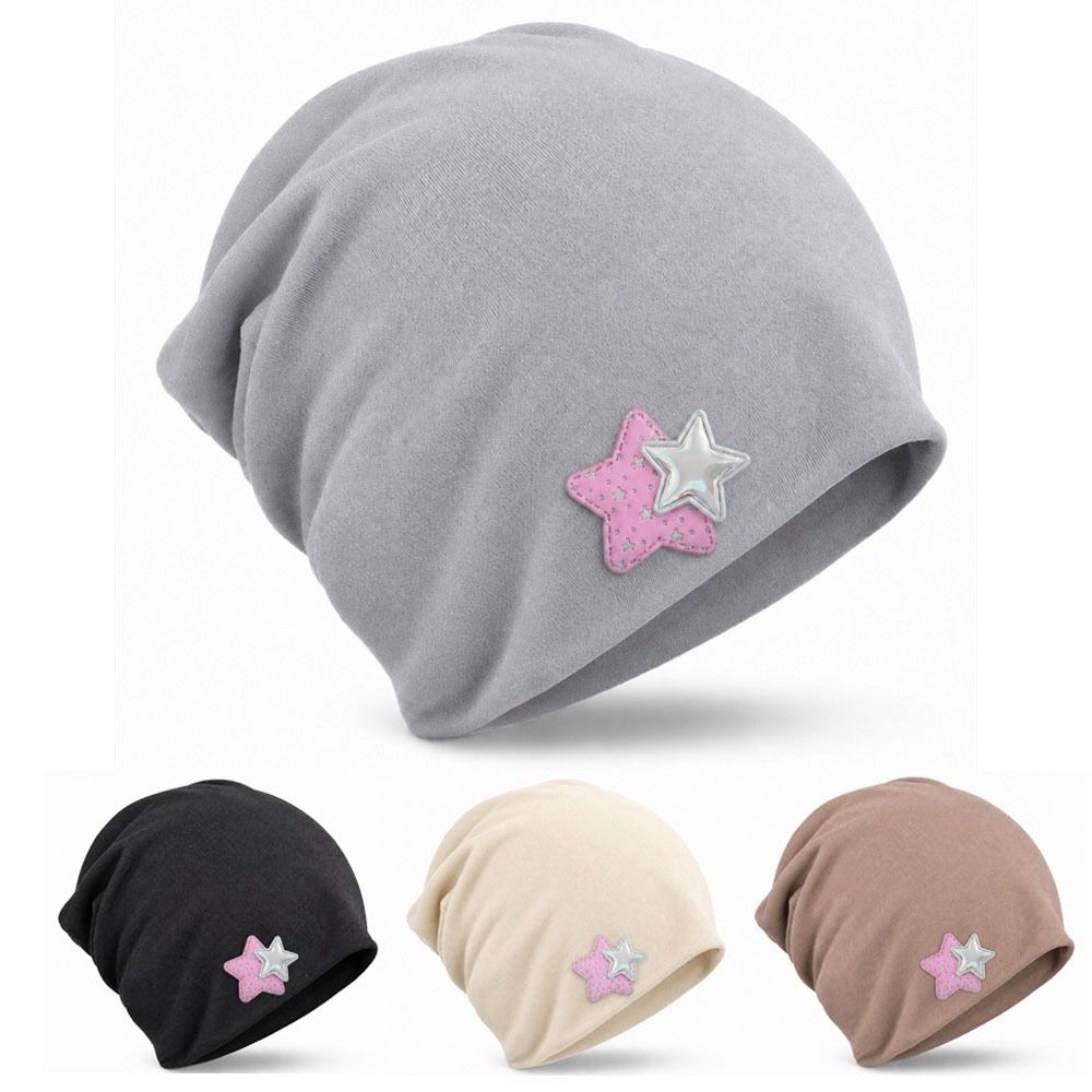 Elastic Women's Beanie Hat Star Pattern Winter Warm Hat Slouchy Skull Cap Air-Conditioned Rooms