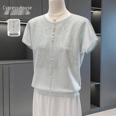 Women's Lyocell Blend Round Neck Knit Top