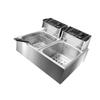 Electric Deep Fryer Stainless Steel Easy to Clean Kitchen Oil with 1 Basket