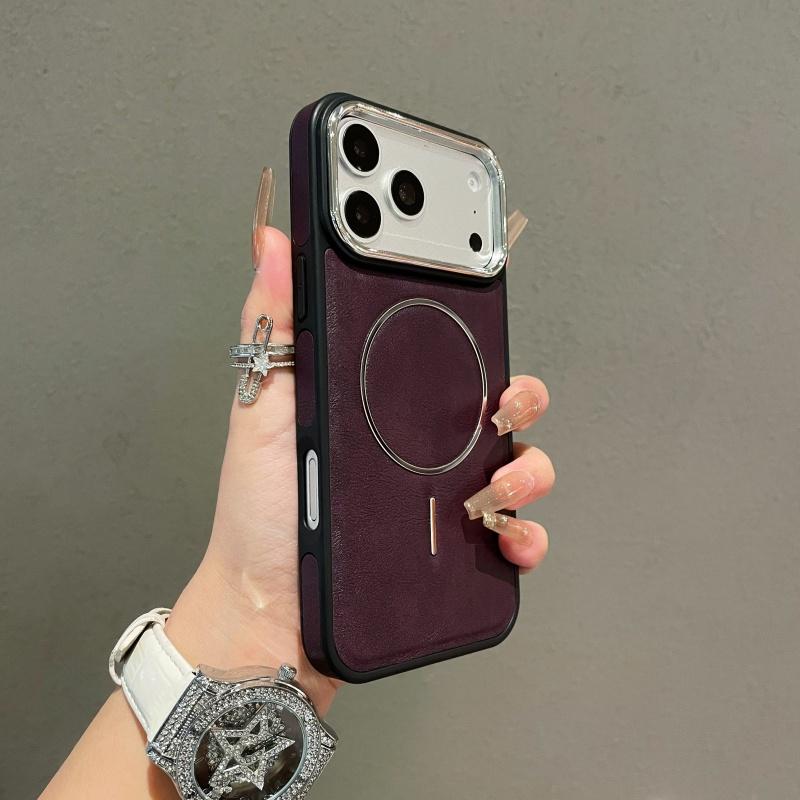 Business Leather Defender For Magsafe Case for iPhone 17 16 15 14 13 12 Pro Max Wireless Charging Magnetic Rugged Bumper Cover