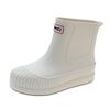 Fashion rain shoes women's inner height increase waterproof shoes fashion outer wear rubber shoes short rain boots women's adult water boots