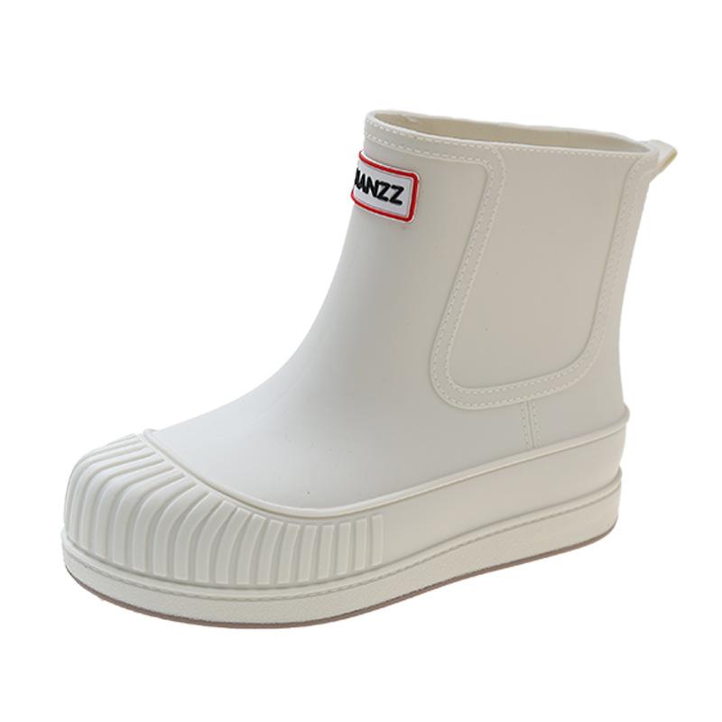 Fashion rain shoes women's inner height increase waterproof shoes fashion outer wear rubber shoes short rain boots women's adult water boots