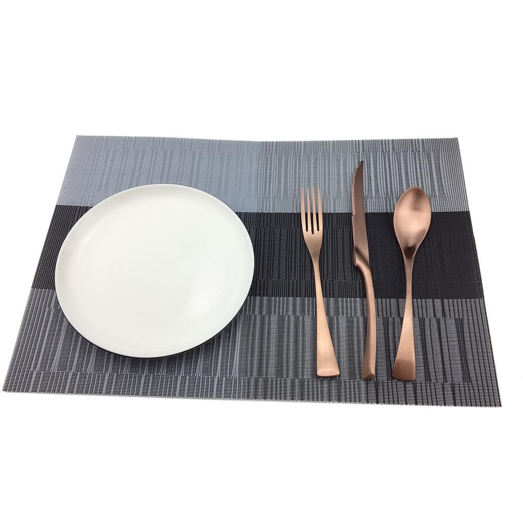 PVC-Tischset für Tischuntersetzer, 6 Stück, Weinuntersetzer, Bambus-Tischsets, Esstisch-Tischset, Küchen- und Tischwäsche