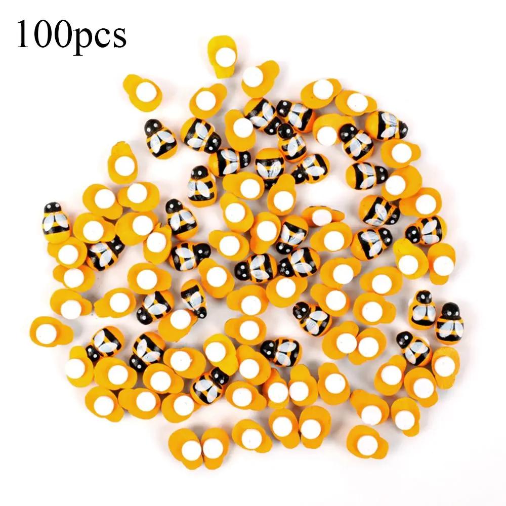 5pcs/ lot Mobile Phone Shell Children Toys Hair Ornament Slime Pendants Artificial Bees Mini Bee Simulated Animals