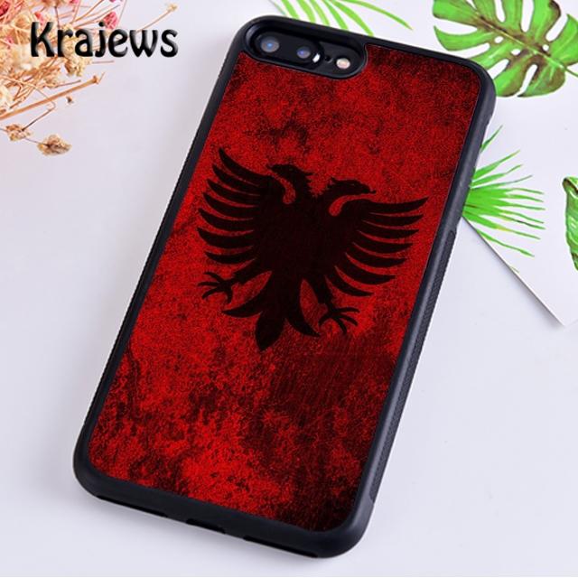 Krajews Albanian Flag Eagle Banner Phone Case Cover For iPhone 14 5s 6s 7 8 Plus X XR XS 11 12 13 Pro Max Samsung S21 S22 Ultra
