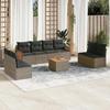 VidaXL Garden Lounge Set with Cushions 9 Pcs, Patio Sofas, Furniture Set, Outdoor Terrace Furniture, Grey 3259981